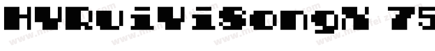 HYRuiYiSongX 75WTrueType字体转换